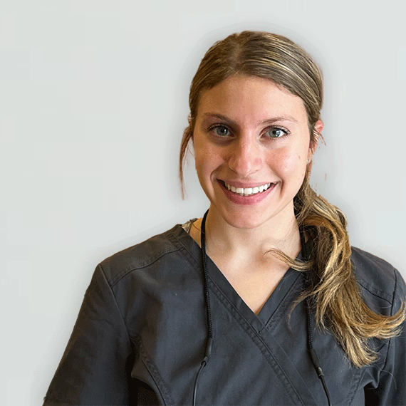 An image of a woman smiling.